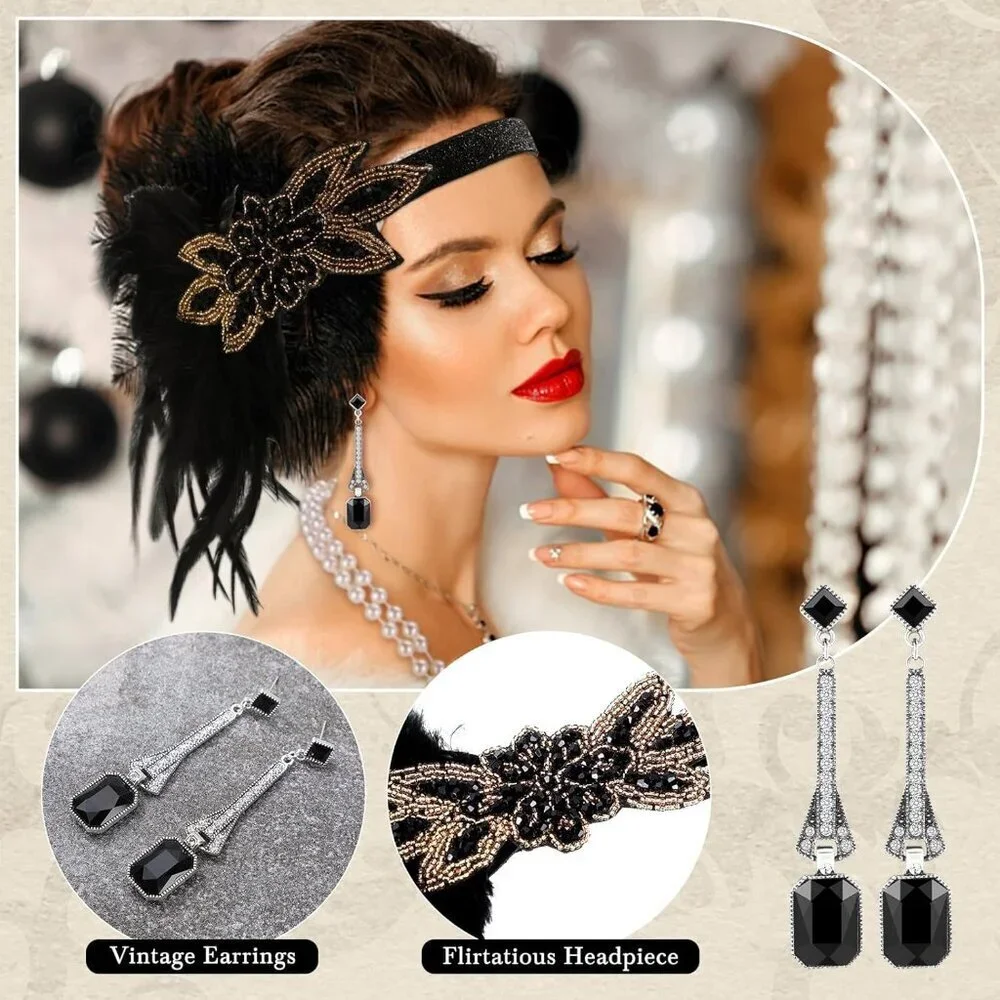 1920s Women's Accessories Set Flapper Costume Costume Vintage Retro